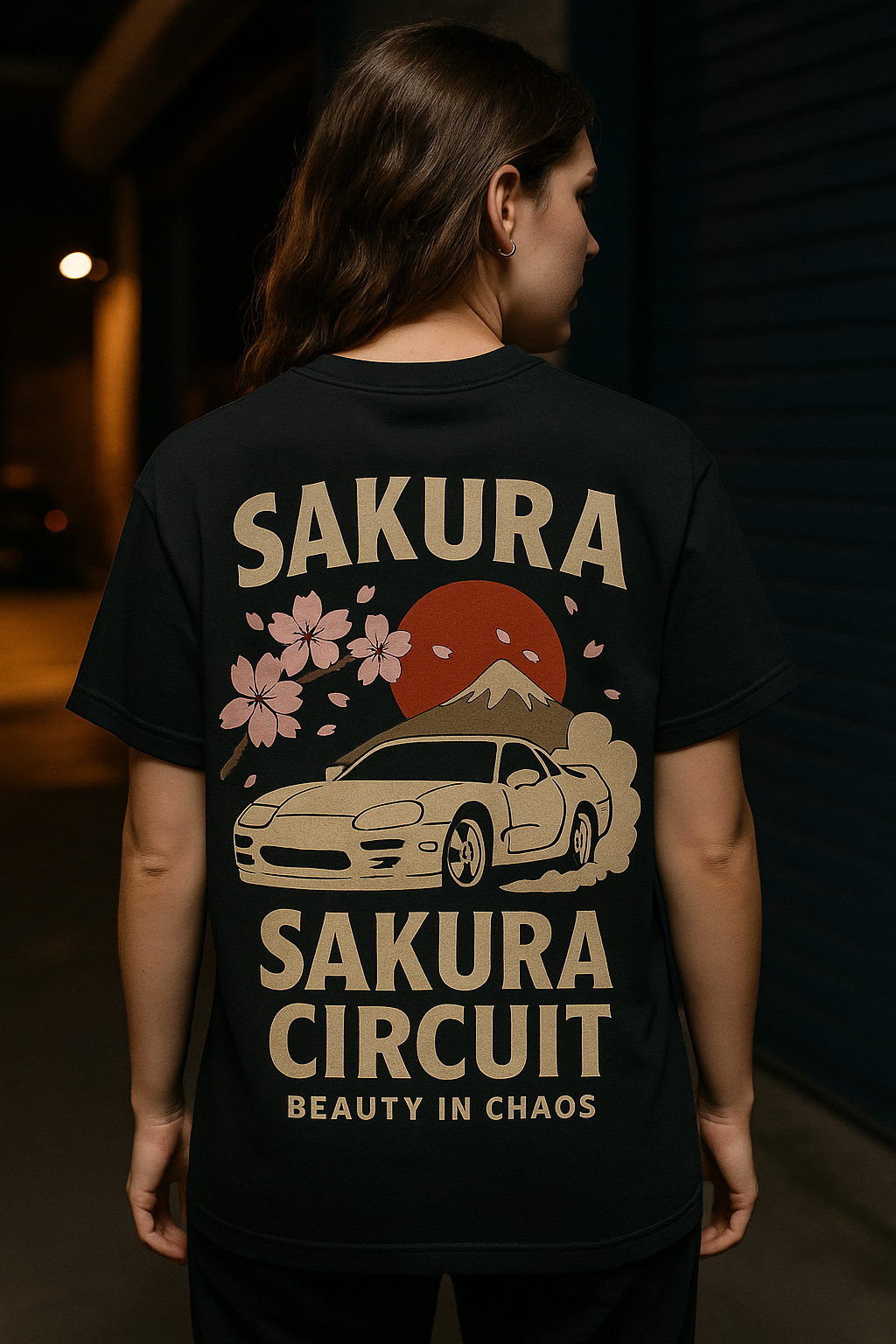 Sakura Circuit Heavyweight T-Shirt | JDM Junky Streetwear
