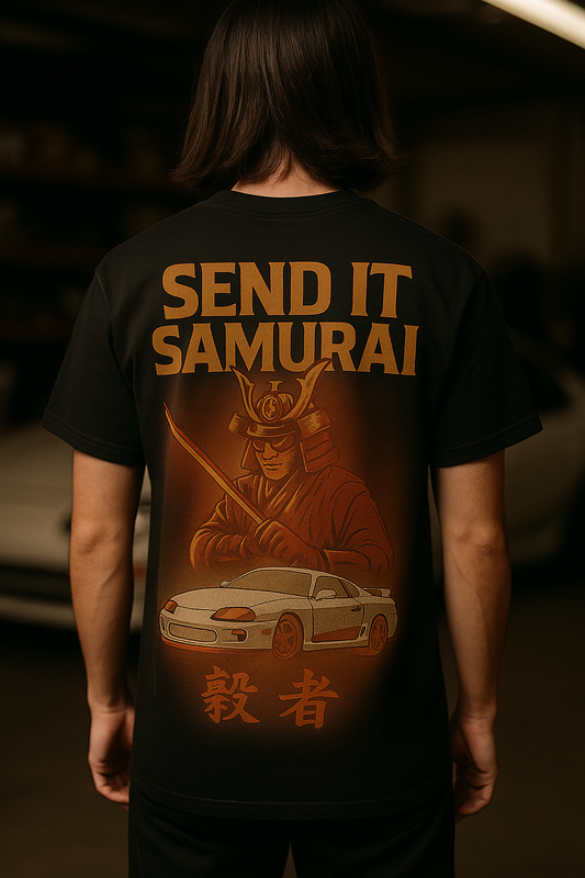 Send It Samurai Heavyweight T-Shirt | JDM Junky Apparel