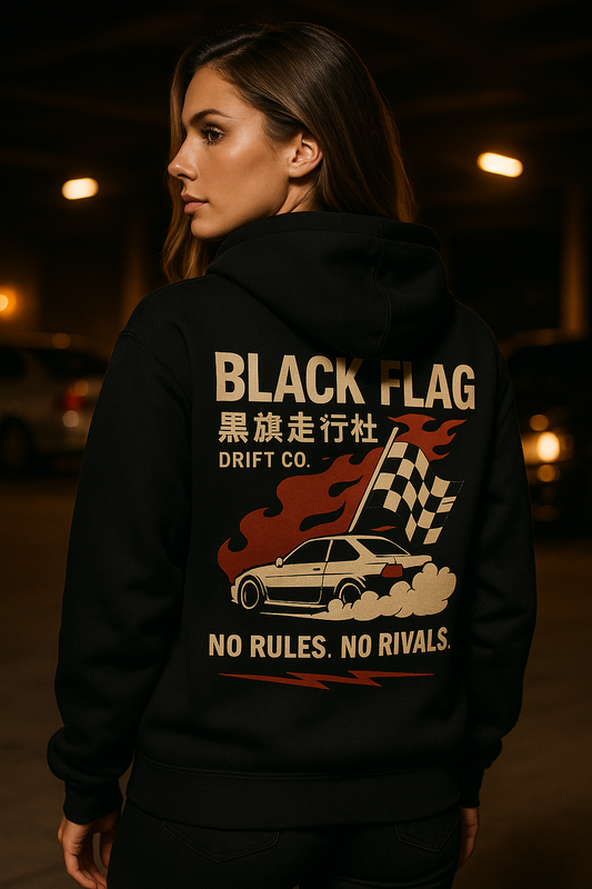 Black Flag Drift Co. Hoodie | JDM Junky Streetwear